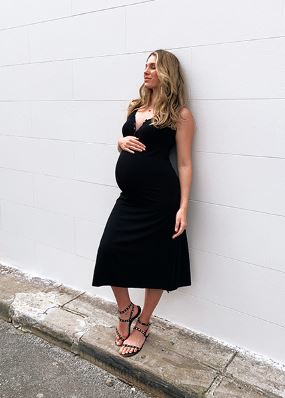 Organic Bamboo Henley Maternity Tank Dress Dress from Bamboo Body maternity store australia